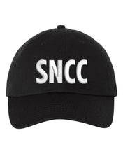 Load image into Gallery viewer, SNCC White on Black Embroidered Hat